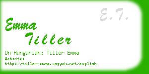 emma tiller business card